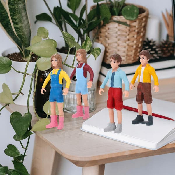 A SET OF COLOURFUL MINI FIGURINES FOR DISPLAY