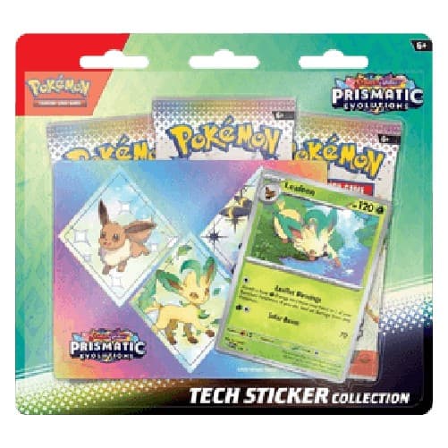 Pokemon Prismatic Evolutions: Leafeon Tech Sticker Collection