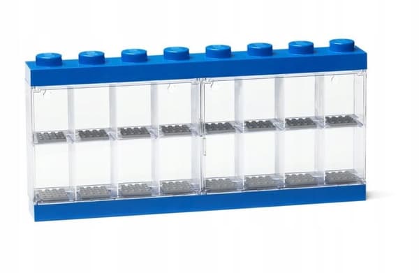 LEGO BLUE DISPLAY CASE FOR 16 MINIFIGURES 4066