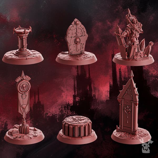 Crimson Wings Objective Markers x6 DakkaDakkaStore