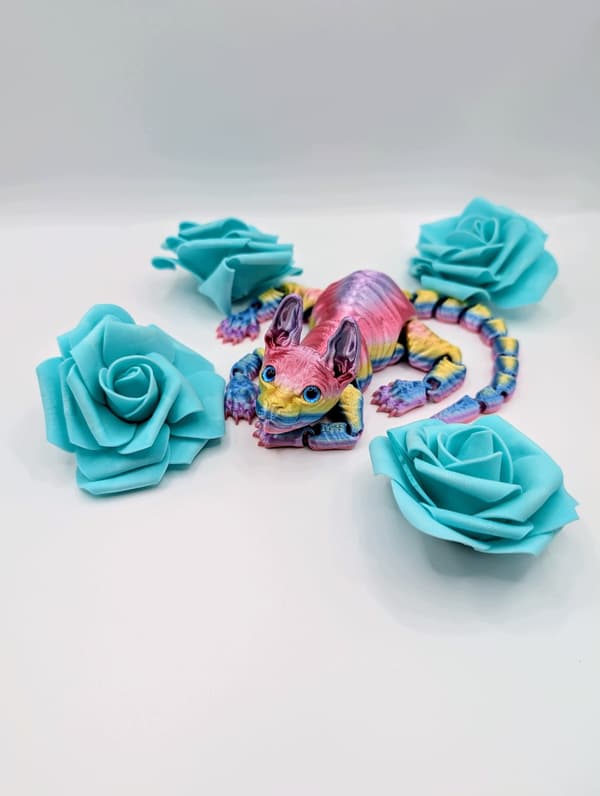 RAINBOW SPHINX KITTY 3D MOVING ANTI-STRESS FIGURINE 3D PRINT