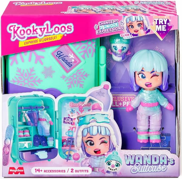 KOKYLOOS DOLL SUITCASE BAG WARDROBE SUITCASE WANDA MAGIC BOX SET