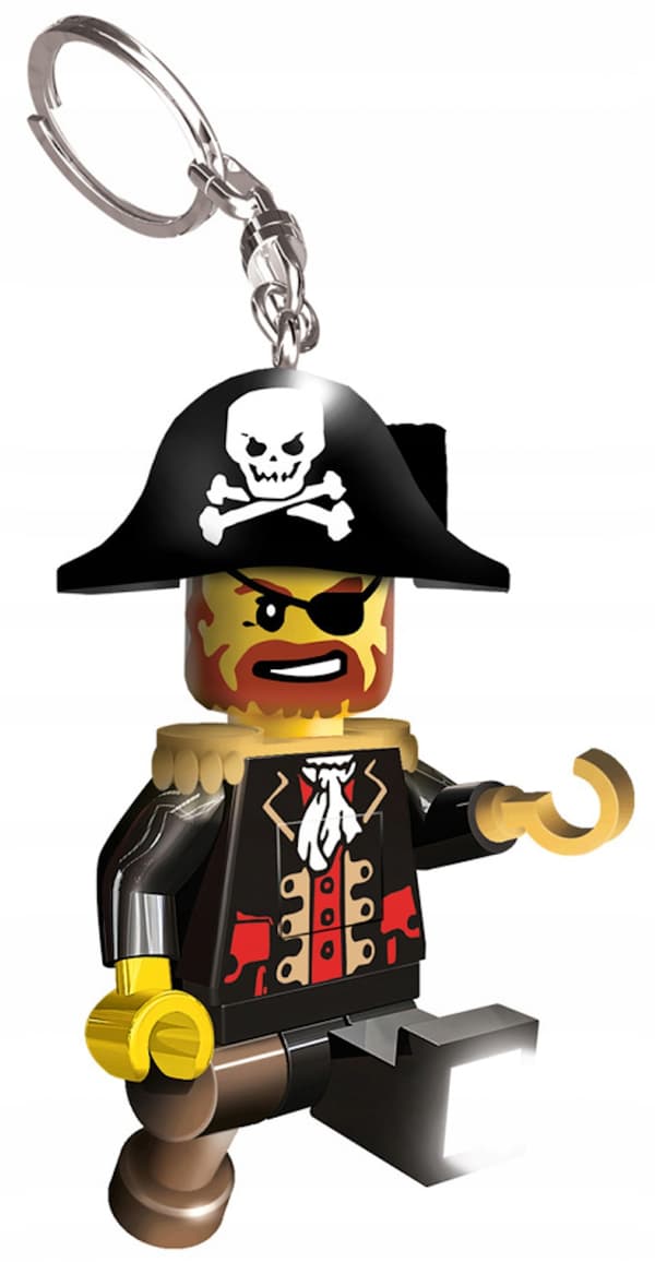 LEGO PIRATES REDBEARD PIRATE LED TORCH KEYRING + GIFT BAG