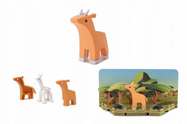 HA002 Magnetic Fold-out Antelope with Diorama.