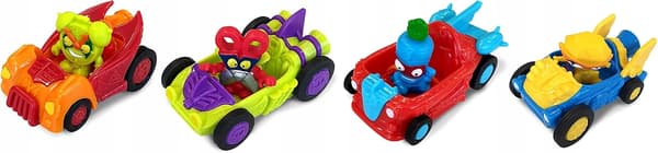 A VEHICLE WITH AN INTERACTIVE FEATURE AND PLAY FIGURES FOR CHILDREN