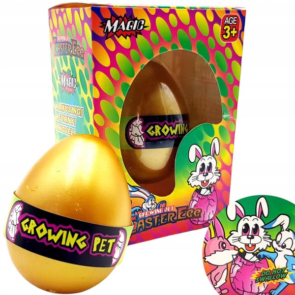 GROWING BUNNY FIGURINE HATCHING FROM AN EGG – EASTER GIFT FOR CHILDREN – TOY