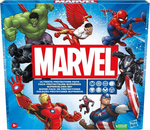 8 MARVEL AVENGERS superhero figures – large gift box, H: 15 cm, E4252