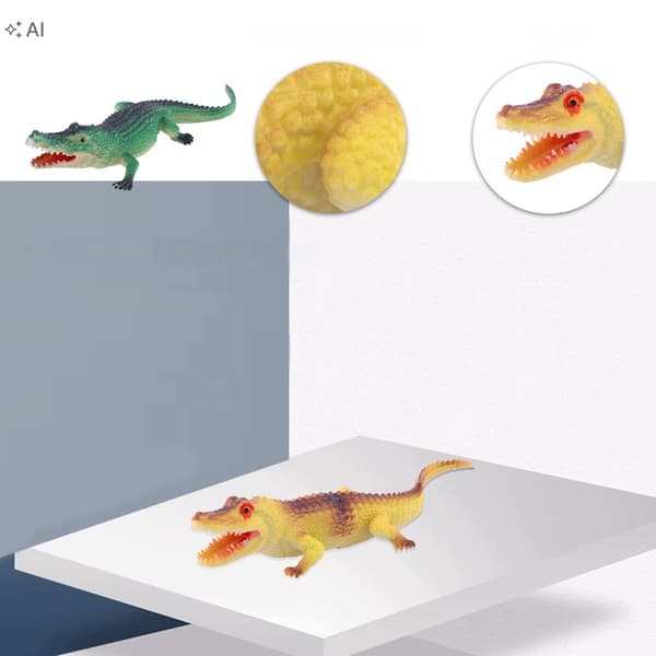 4 ALIGATOR-SHAPED TOYS FOR PLAY AND LEARNING