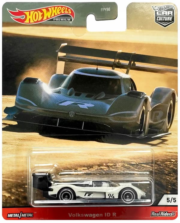 HOT WHEELS VOLKSWAGEN ID R THRILL CLIMBERS (damaged packaging)