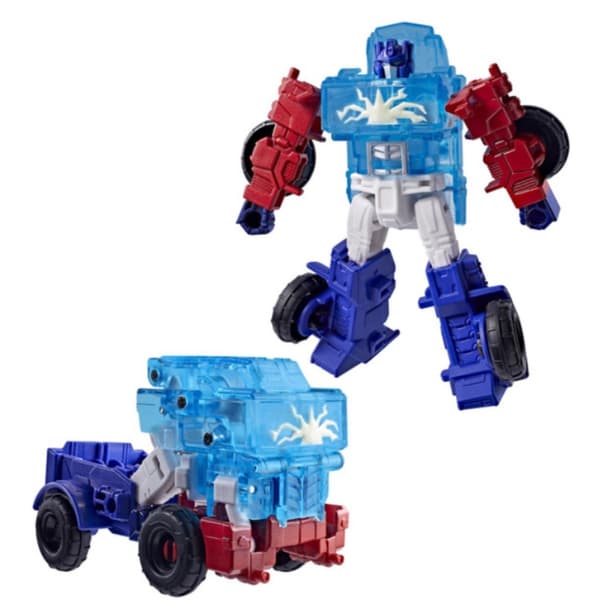 Transformers Cyberworld Cyber Changers: Optimus Prime transforming robot...
