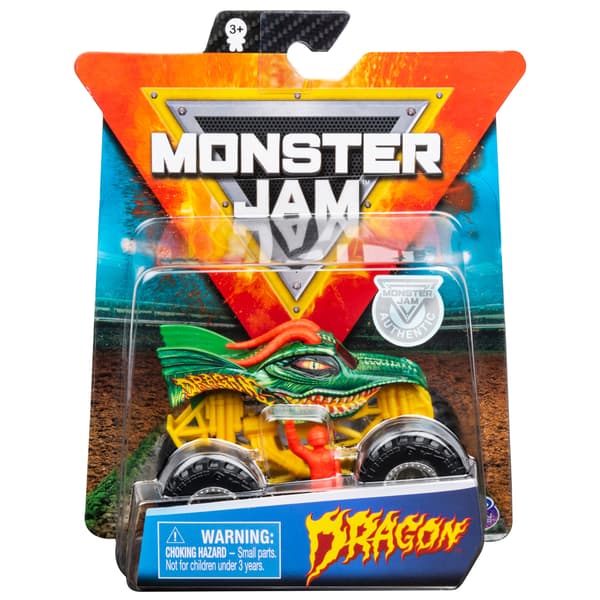 Monster Jam Dragon 1:64 model + Spin Master figurine