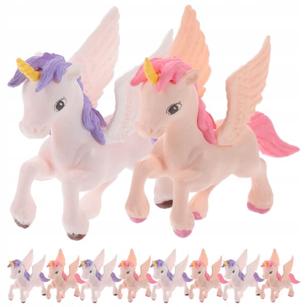 10 COLOURFUL MINI UNICORN FIGURINES FOR HOME DECORATION