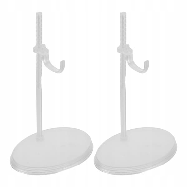 Set of 2 plastic model stands for 1/6 scale models, height-adjustable