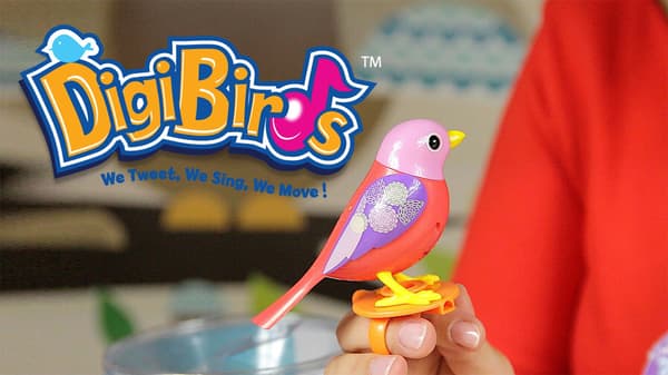 DIGIBIRDS SINGING BIRD with glowing eyes