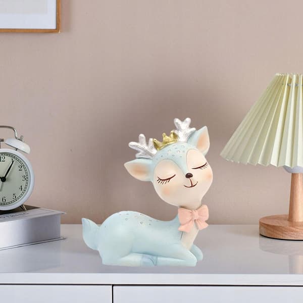 Animals Deer Action Figures Toy Durable decorative handmade dough craft Blue