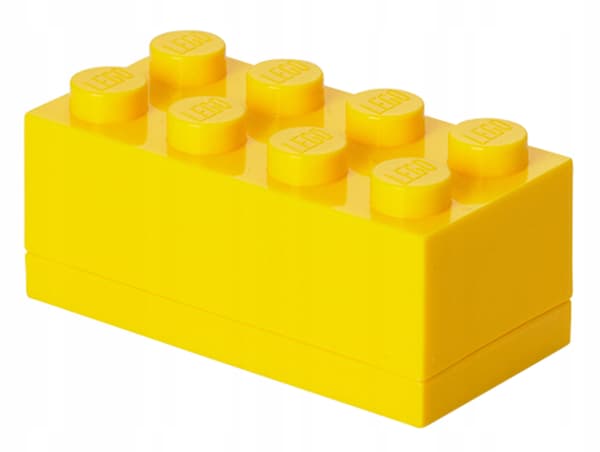 Yellow Lego mini storage box for small items