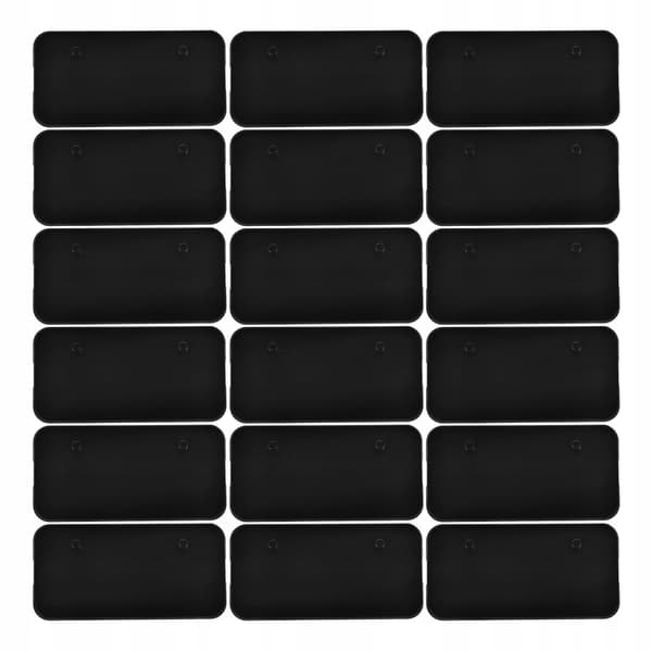 20 black plastic stands for action figures for a collector’s display case