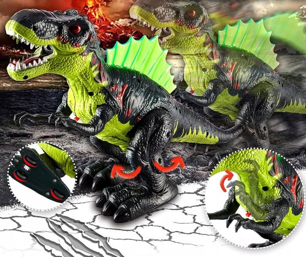Interactive Robot Dinosaur: Walks, Breathes Smoke and Glows – A Toy for a Present