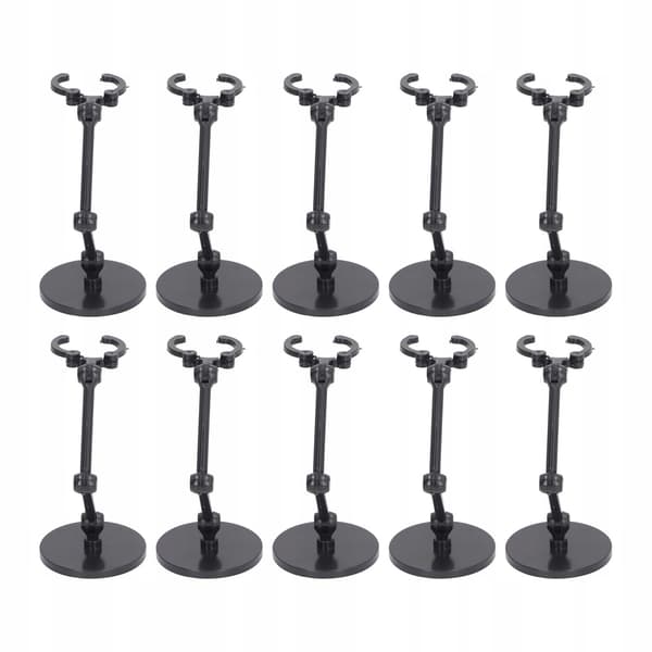 Figurine stand, flexible plastic stand for collectable dolls