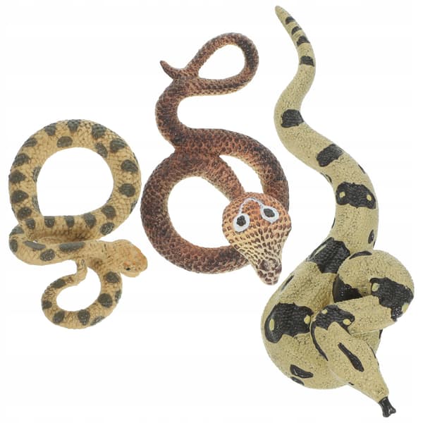 3 FUN SNAKE FIGURINES – REALISTIC GADGETS