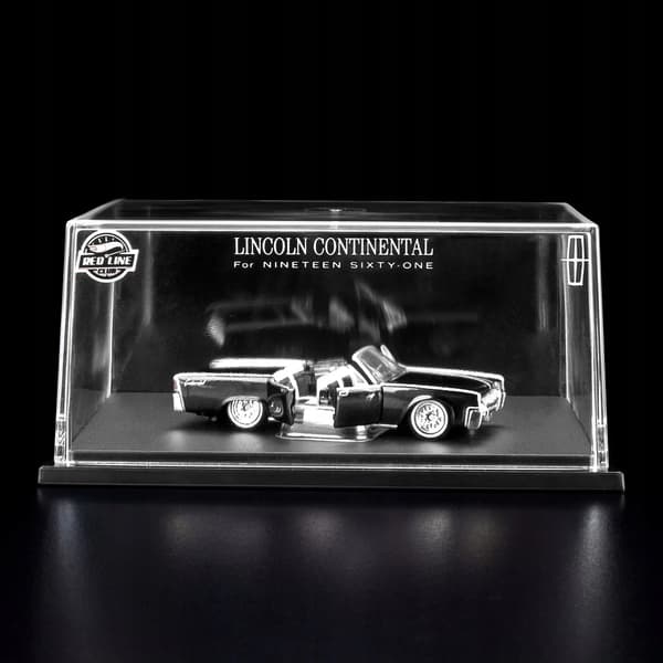Hot Wheels RLC in a display case 61 Lincoln Continental in a display case