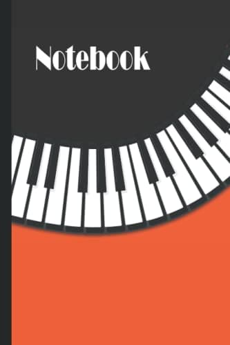Piano Notebook: Piano Notebook – Wide-ruled, lined paper notebook for school,