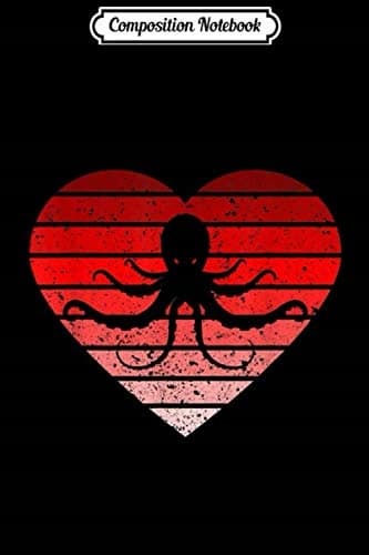 Composition Notebook: Retro Vintage Octopus, Kraken, Sea Creature, Cephalopod