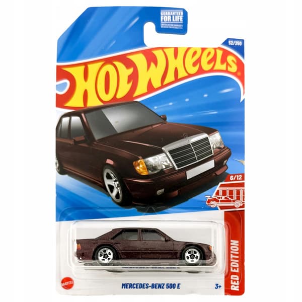 HOT WHEELS MERCEDES-BENZ 500 E RED EDITION OUTLET + PROTECTOR