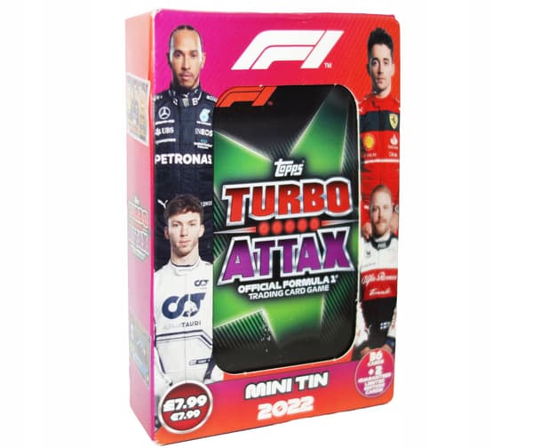 F1 Turbo Attax TCG Mini Tin with Collectable Cards