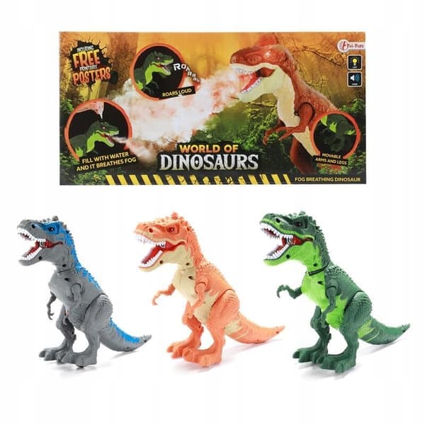 32cm DINOSAUR walks, blows steam and makes sounds b