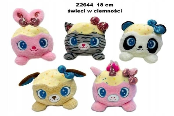 Glow-in-the-dark animals, 18 cm, MIX