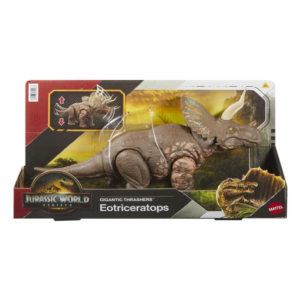 Mattel Jurassic World Gigantic Thrashers Eotriceratops figurine