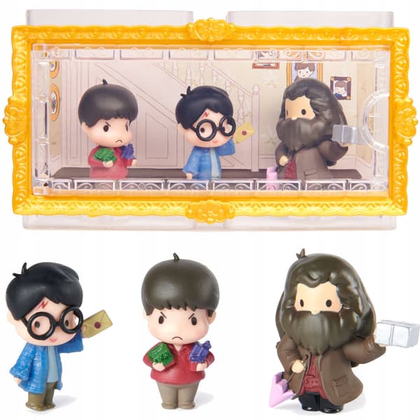 WIZARDING WORLD HARRY POTTER MINI FIGURES SET: HARRY, DUDLEY AND HAGRID