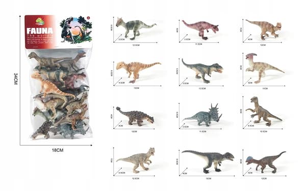 DINOSAUR FIGURINES – SET OF 12