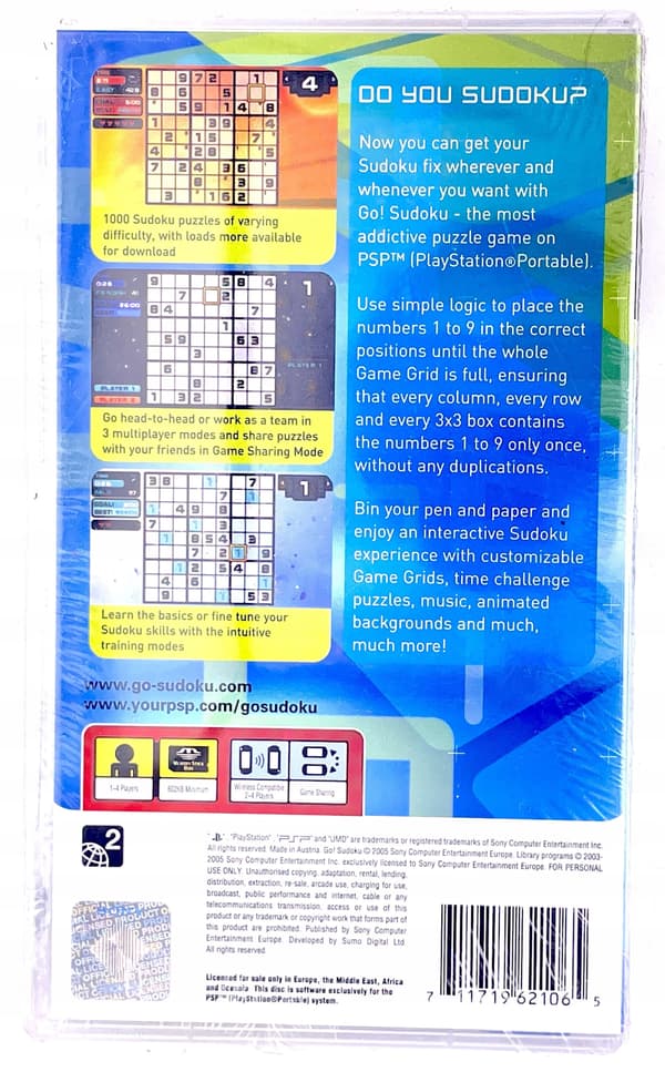 Go! Sudoku / PSP / NEW / WRAP-AROUND CASE