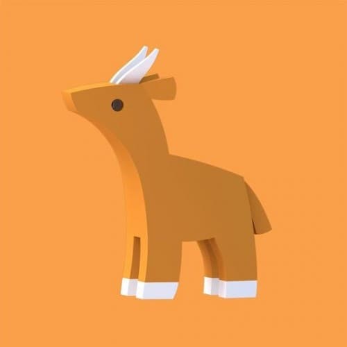 HalfToys Magnetic Fold-Out Antelope with Book