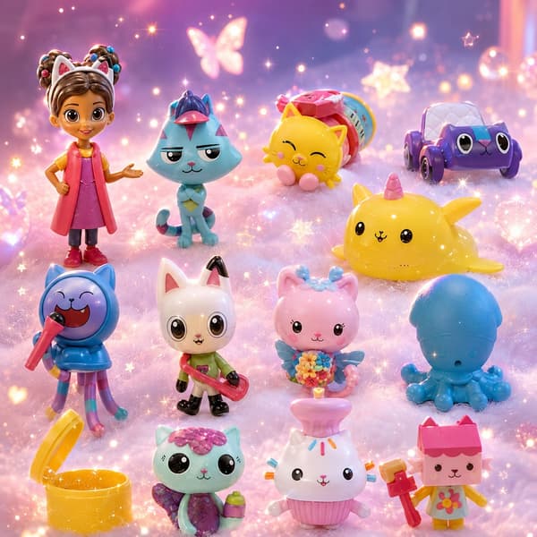 Set of 13 Cat Figurines – Gift Set