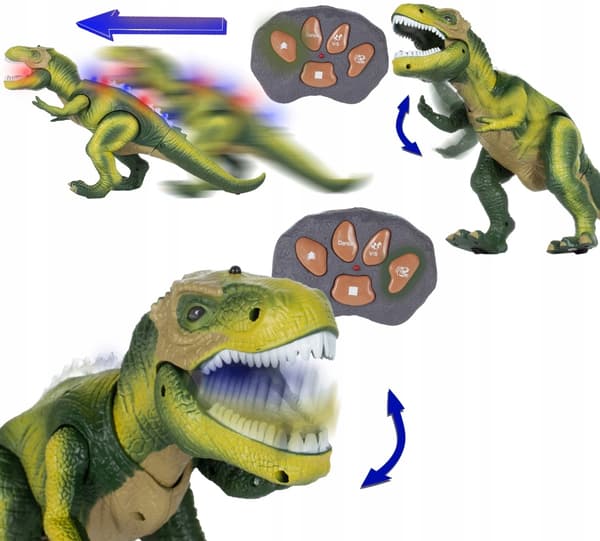 REMOTE-CONTROLLED INTERACTIVE DINOSAUR R/C LED ROBOT – WALKS AND ROARS WHEN CONTROLLED BY REMOTE CONTROL