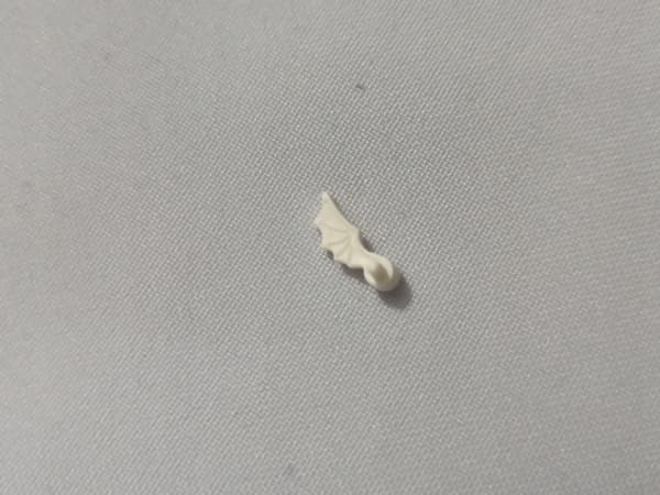 Lego x46 White Left Castle Feather, 1 piece
