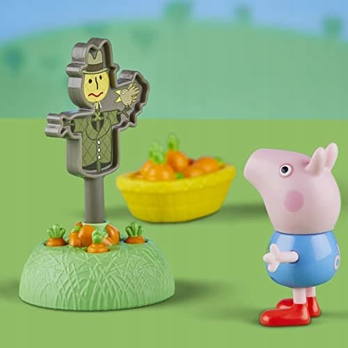 F3767 PEPPA PIG GARDEN SET + 2x FIGURINES BROWN BOX