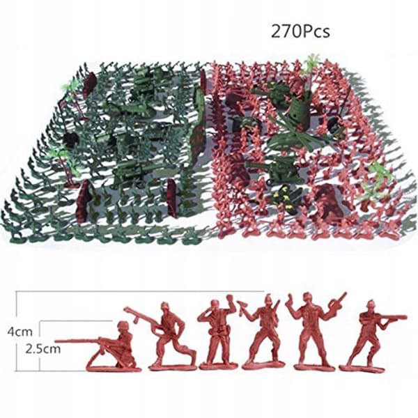 270x Basic Set 4cm Soldiers, Army, Figures and Accessories, Tanks, Warplanes, and more