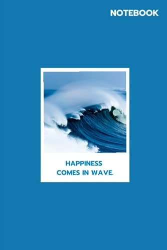 Notebook – ‘Wave’ picture collection: Lined paper, 100 pages, size (6 x 9 in