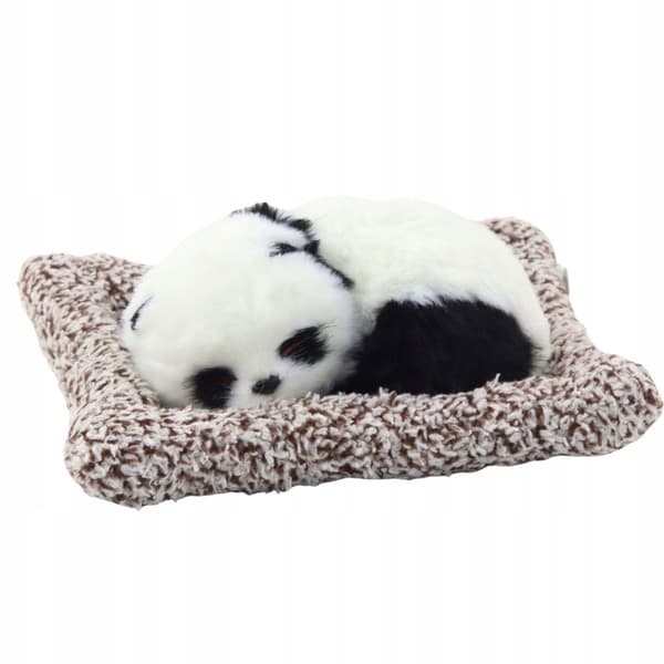 ADORABLE SLEEPING PANDA – ON A CUSHION – REALISTIC FIGURINE – BAG