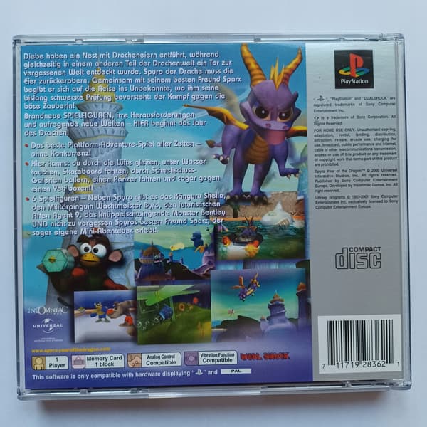 Spyro: Year of the Dragon, PSX, PS1