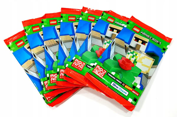 LEGO MINECRAFT CARDS. SERIES 2: BOOM-BASTIC. 7 PACKETS / 42 CARDS / DESIGN 1