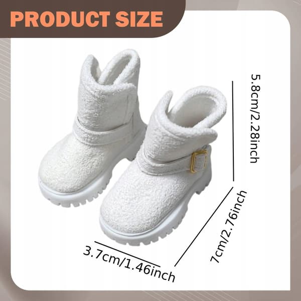1/4 scale snow boots for female action figures – white boots