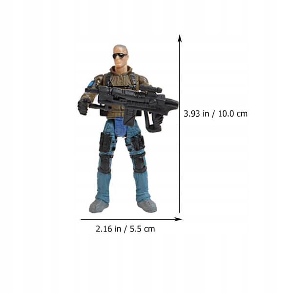 6-piece Kids' Plastic Soldier Model Playset with Smooth Edges