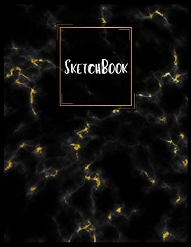 Sketchbook: Large Notebook for Drawing, Writing and Sketching – Marble Background