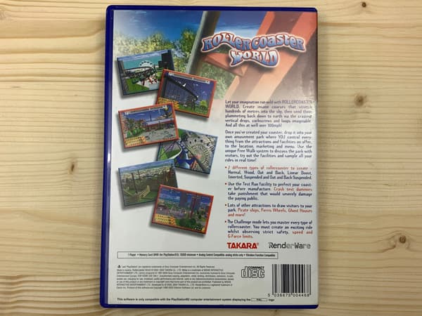 ROLLERCOASTER WORLD – PS2 game, in very good+ condition, complete set