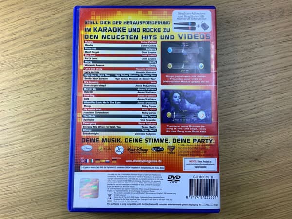 DISNEY SING IT POP HITS CD, very good+ condition, complete set, PS2